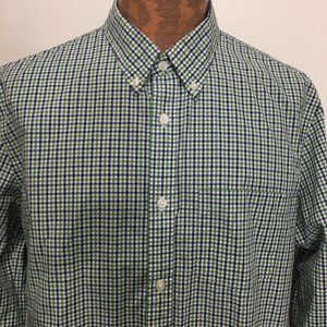 Brooks Brothers XL Blue Green Plaid Shirt